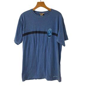 Vintage Balsa Bill T-Shirt Surfer Surf Graphic Tee Blue Double Sided Mens Medium